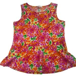 Jude Connally Beth Sleeveless top Garden Party bright Floral Large L $140 orig.‎